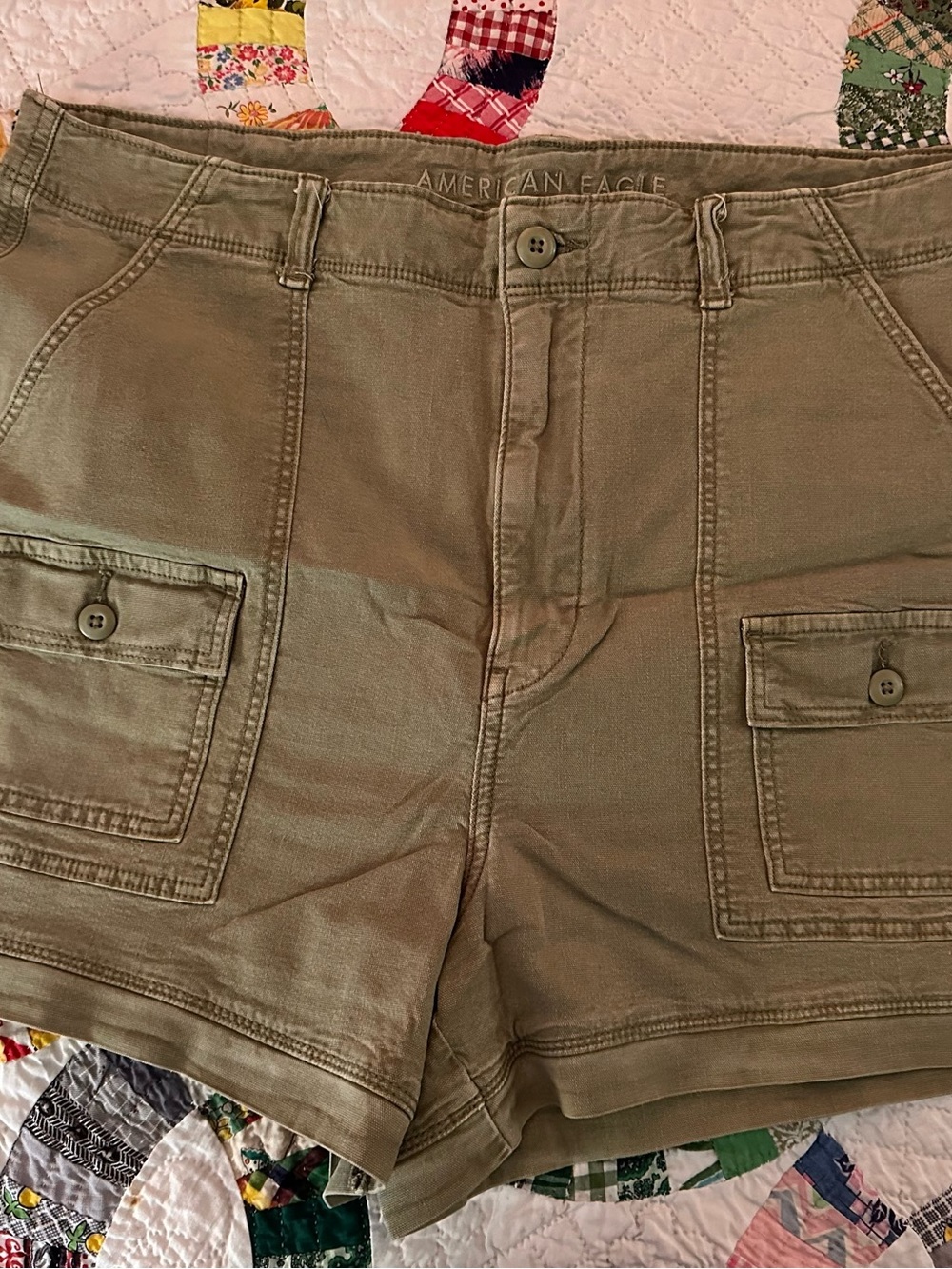 American Eagle Outfitters Olive Green Cargo Shorts